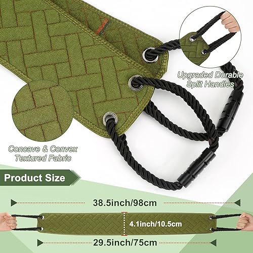 Miniatura 4 de Exfoliantes de espalda con asas, 38.5 pulgadas de doble cara exfoliante corporal para uso en la ducha, depurador de espalda negra y limpiador de