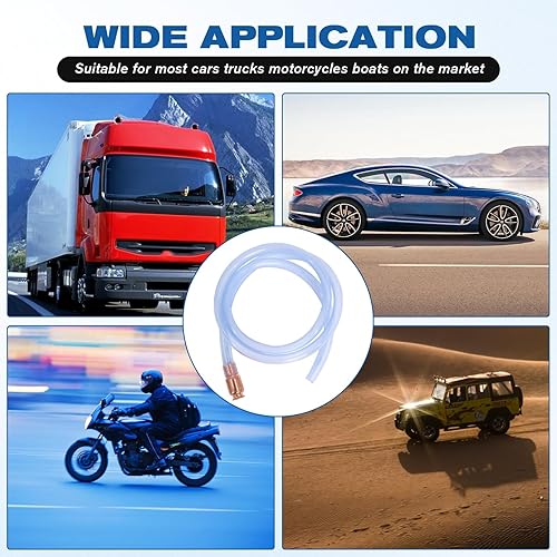 Miniatura 7 de Paquete de 2 mangueras de sifón de 34 pulgadas × 6 pies, manguera de sifón de gas para transferencia de gasolinacombustibleagua, manguera