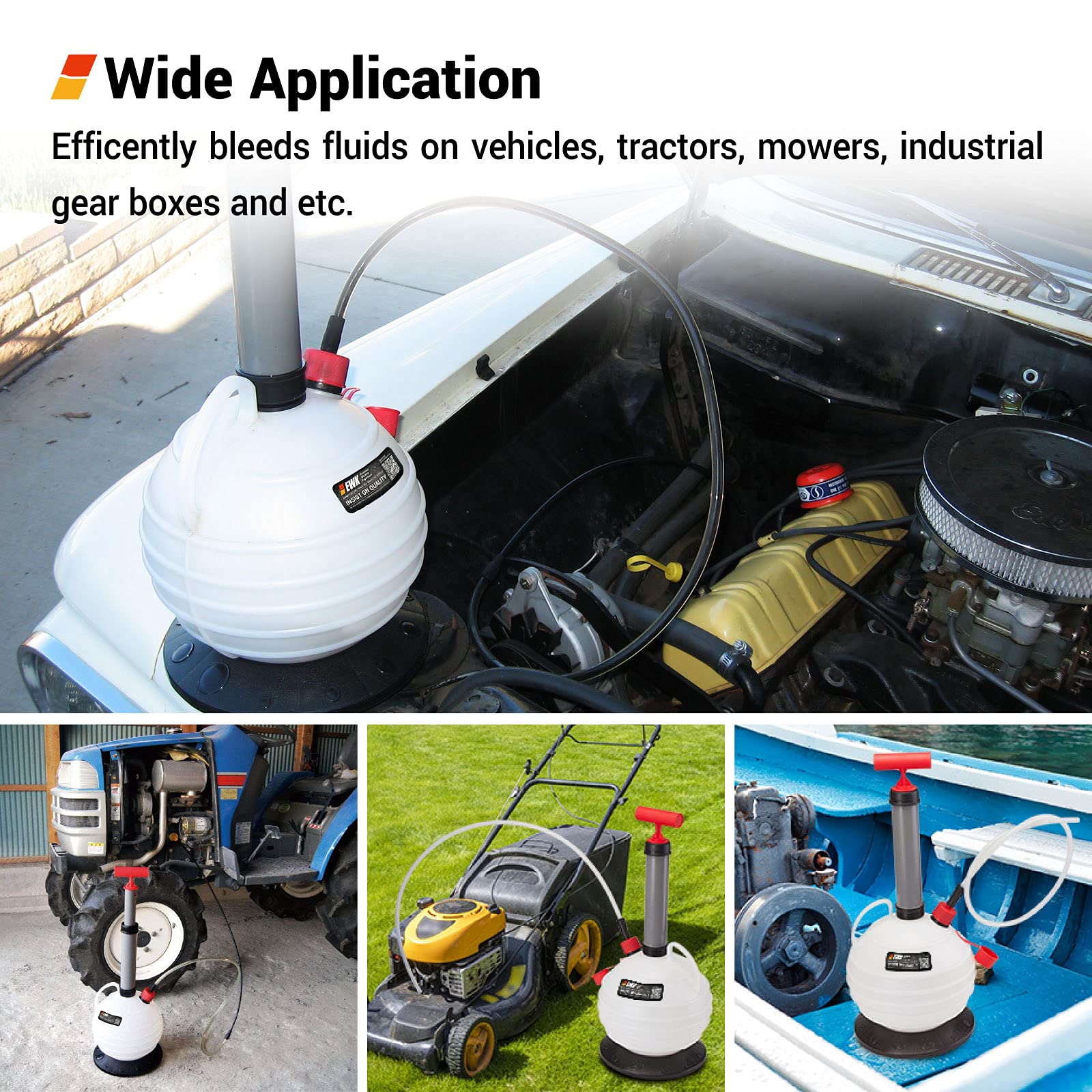 EWK 6L Vacuum Oil Extractor Pump Fluid Extractor Oil Change Pump for