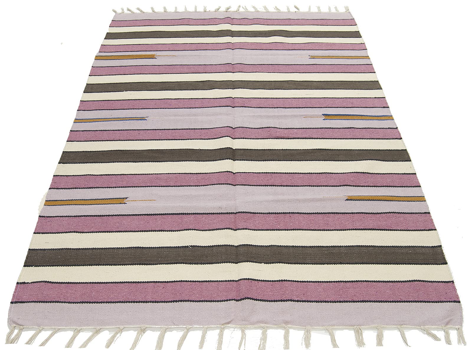 (Galleria Farah1970) - 180x120 CM Kilim Autentico, Originale e Fatto a Mano Ideale Per la Sala , Salotto , Ufficio , Seconda Casa e la Cucina ( LAVABILE IN LAVATRICE )