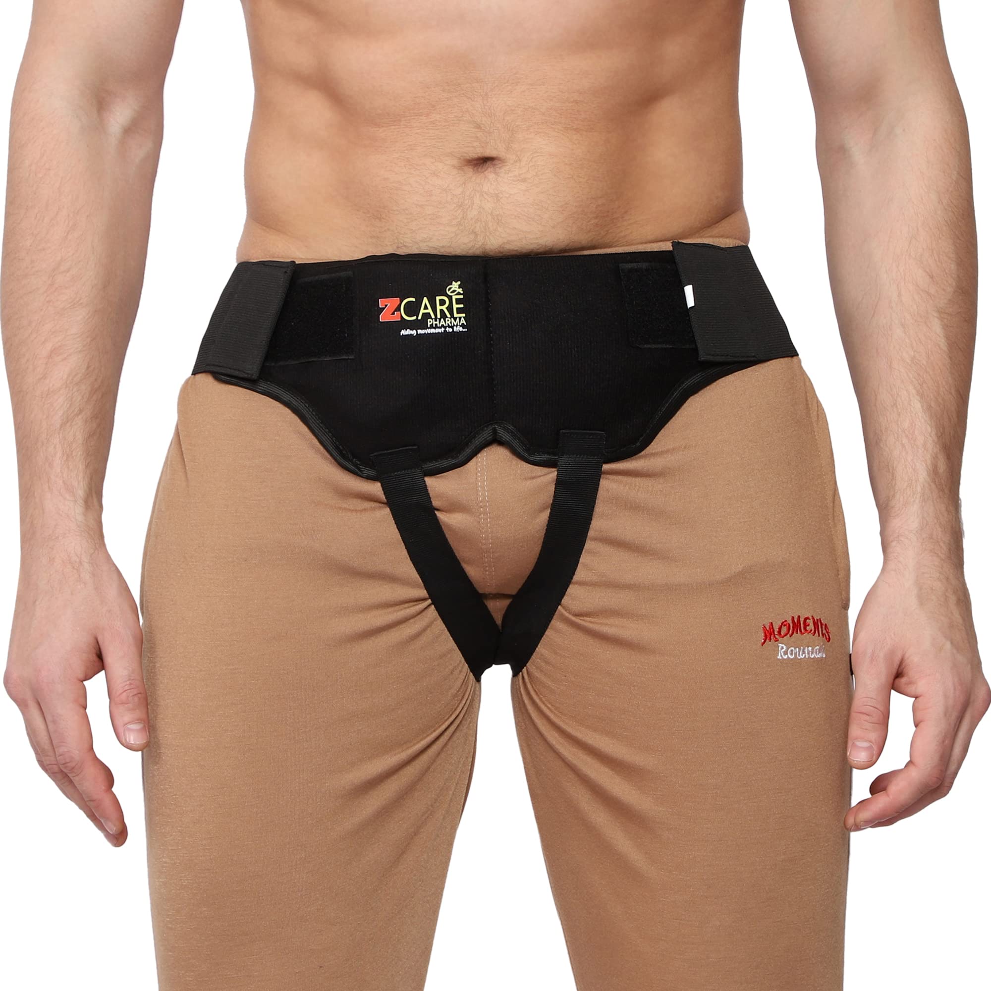 Double Inguinal Hernia Belt for Men - Medical Groin Support Truss 7X7X6, Medium Black