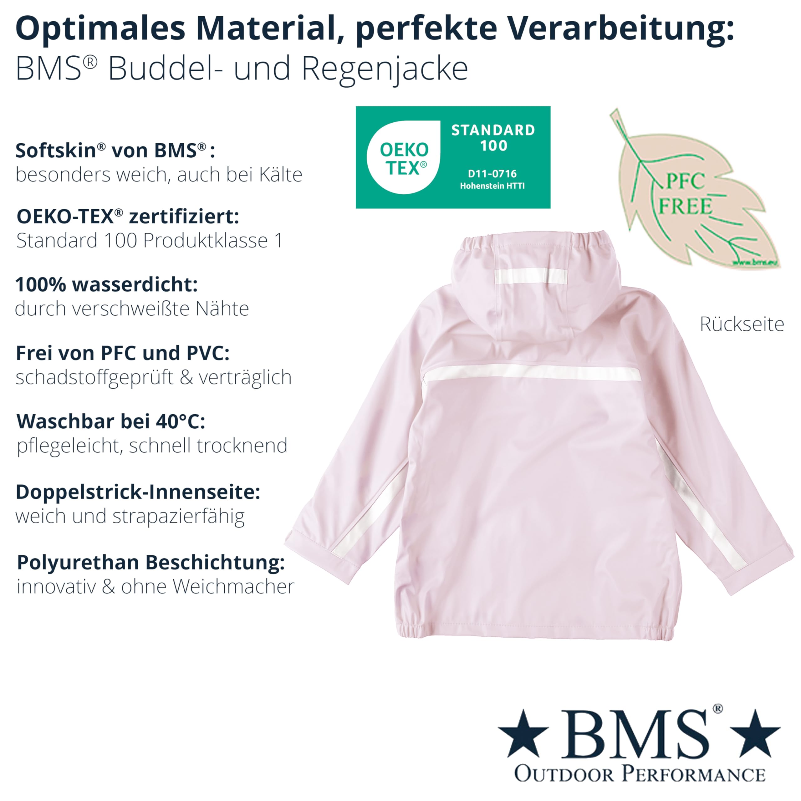 BMS Kurtka Dziewczynki Matschjacke Softskin