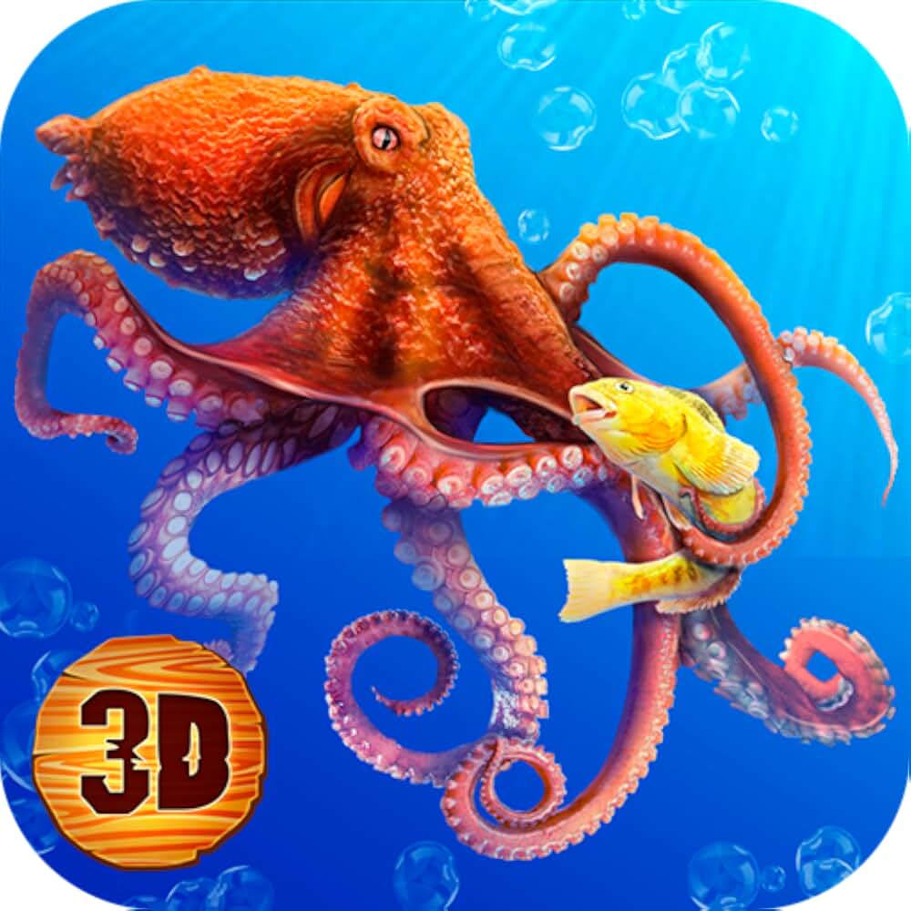 осьминог андроид. игра про красного осьминога. симулятор осьминога. папа осьминог игра. играть осьминога.