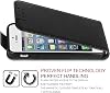 iPhone SE Case Supad Leather Flip Wallet Slim Case Cover For Apple iPhone SE 5S 5 (Black)