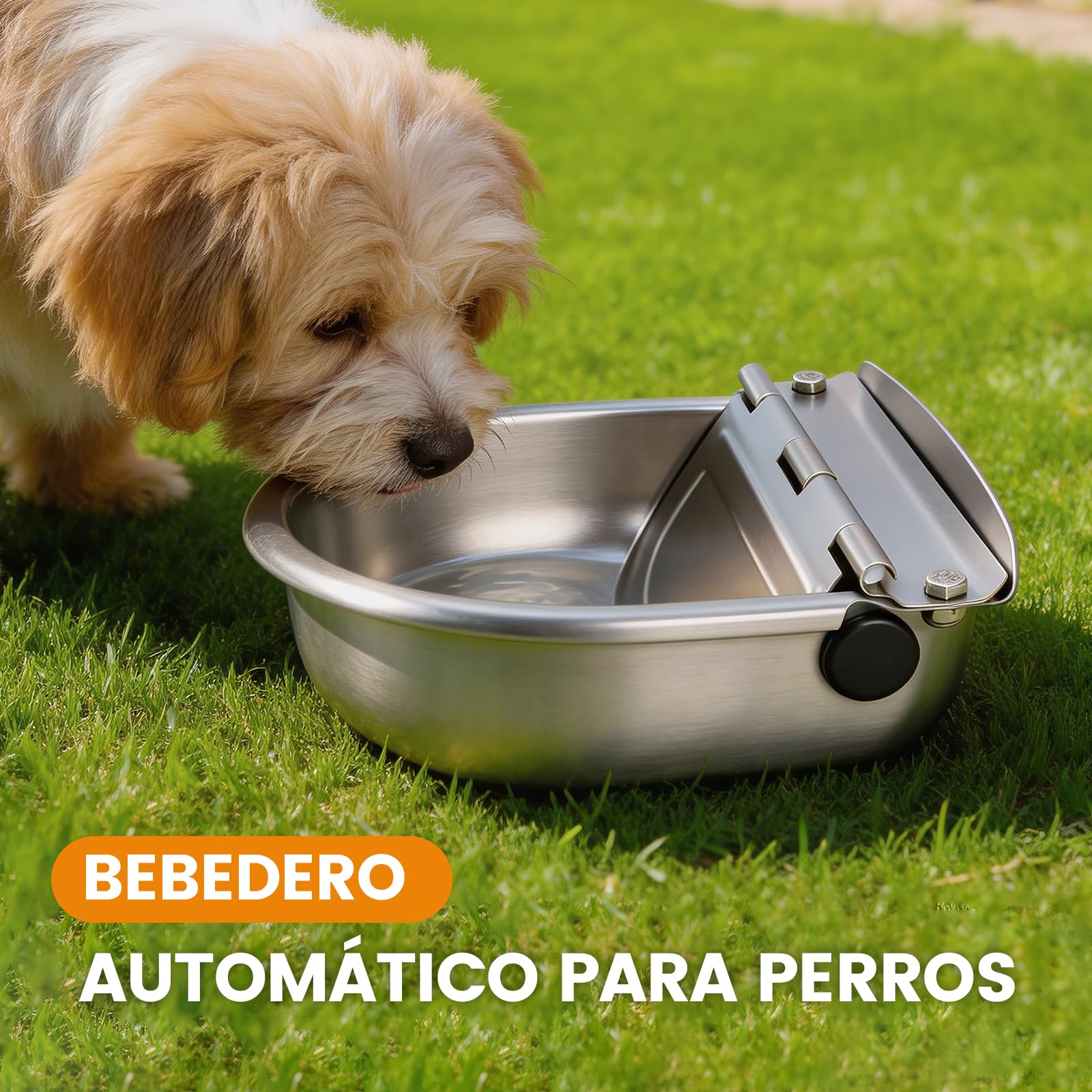 Tazón Automático de Agua Potable de Vaca con Tapón de Drenaje Bebedero de Ganado de Acero Inoxidable 304 para Cerdos Caballo Ganado Cabra Oveja Perro con 2 válvulas de Bola de Flotador