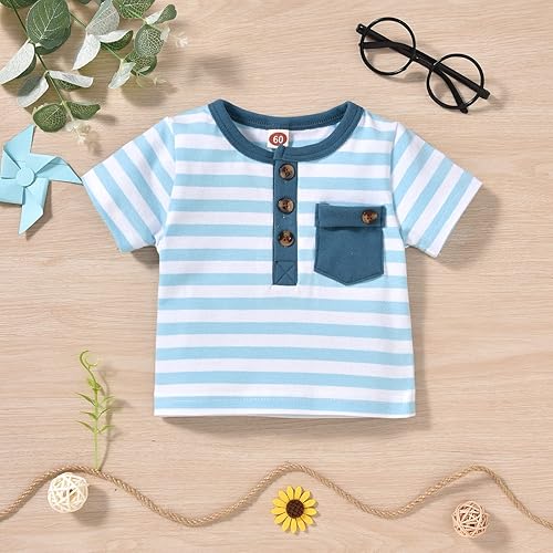 Miniatura 8 de Aalizzwell Camiseta de verano para bebés recién nacidos, pantalones cortos Harem