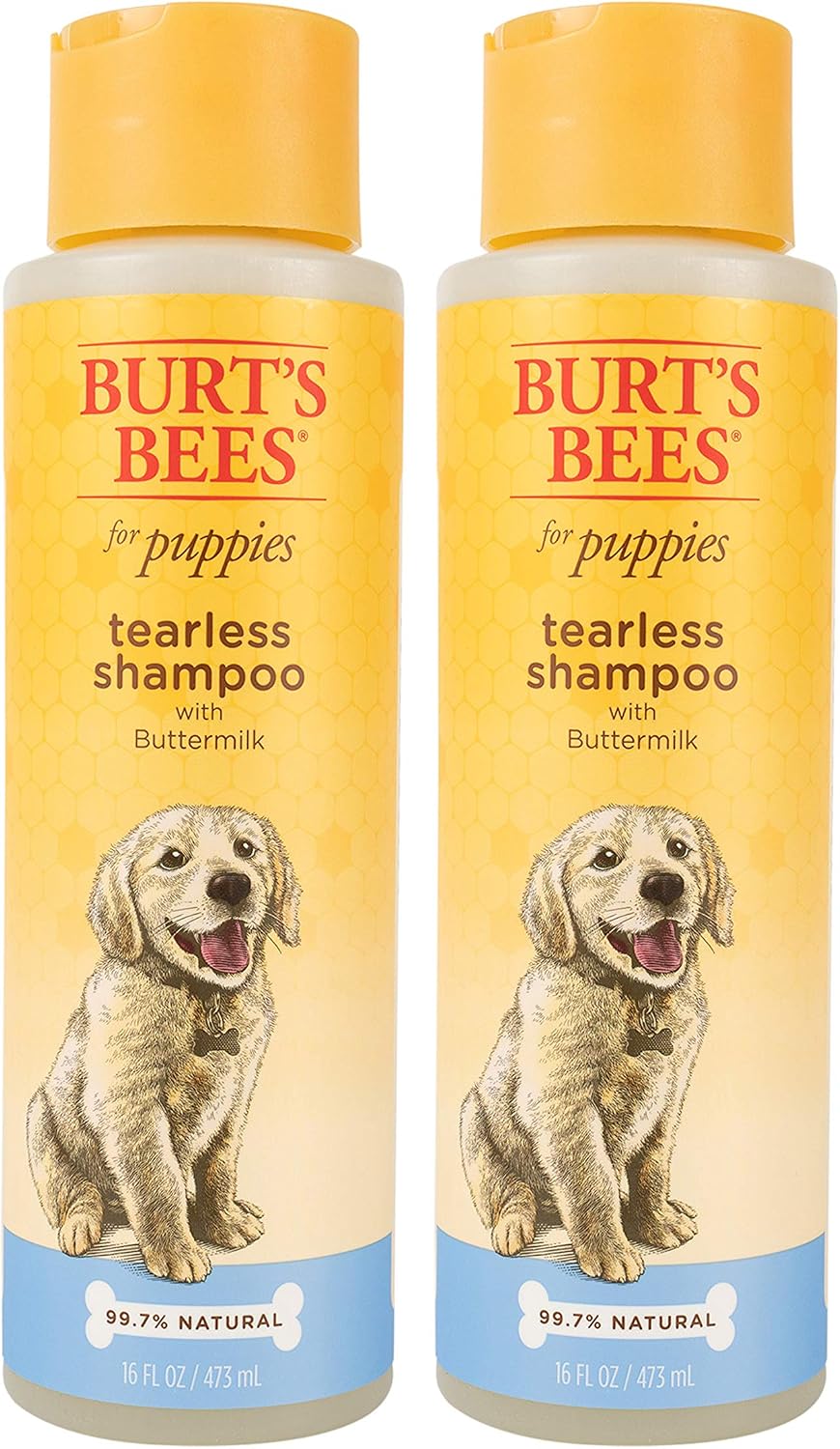 Burt's Bees for Puppies Natural & Gentle Tearless Shampoo | Made with Buttermilk & Honey | Best Tearless Puppy Shampoo for Gentle Skin…