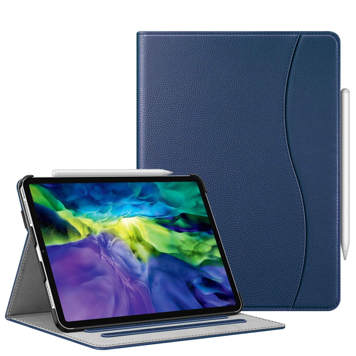 Fintie Case for iPad Pro 11 2020 2018 with Pencil Holder, Multi-Angle Viewing Folio Smart Stand Cover [Supports Pencil 2nd Gen Charging Mode] with Pocket, Auto Sleep/Wake, Navy (B086J2JPZ1) Amazon Price History, Amazon Price Tracker