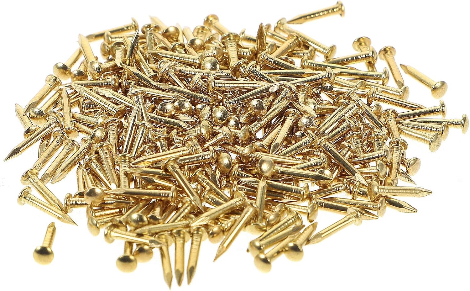 200pcs Miniature round Head Brass Furniture Nails