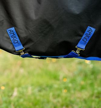 Horseware Amigo Ripstop 900D Plus Turnout 100g - Black/Classic Blue, 84 inches