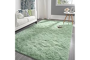 Ultra-Soft Sage Green and Pink Rug for Home Sweet Home