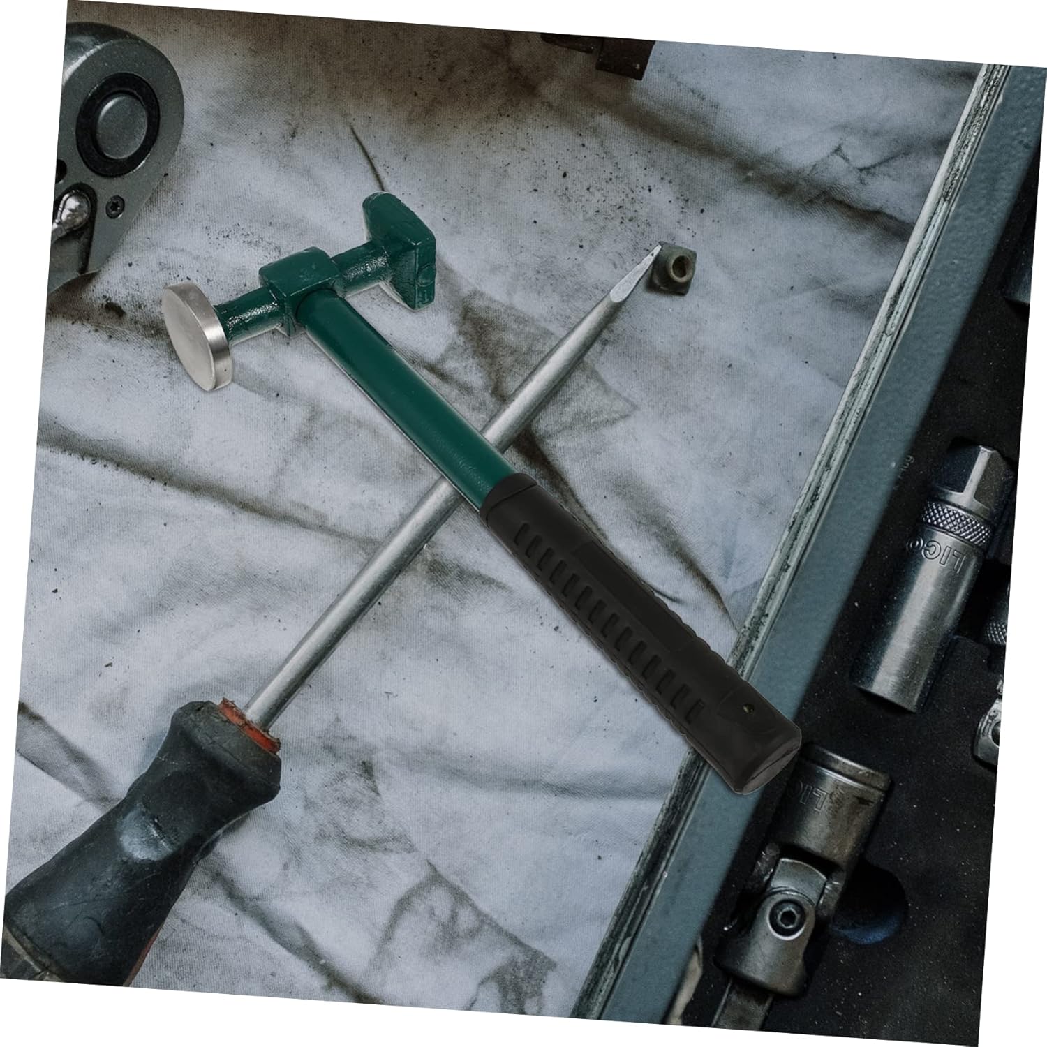 KALLORY Automobile Repairing Hammer Metal Hand Tool Car Door Skin Hammer Durable