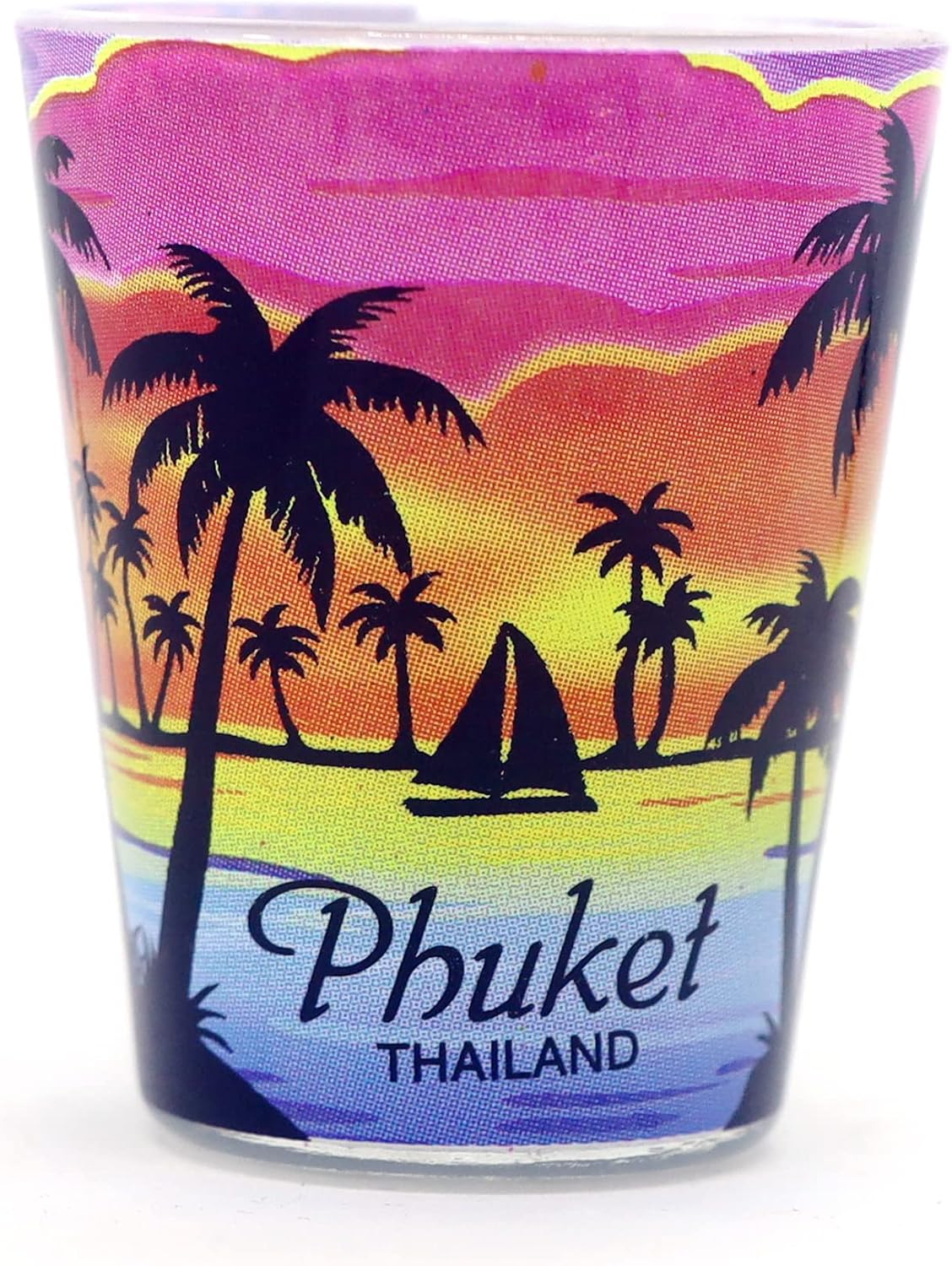 Phuket Thailand Palm Sunset Shot Glass Shot Glasses
