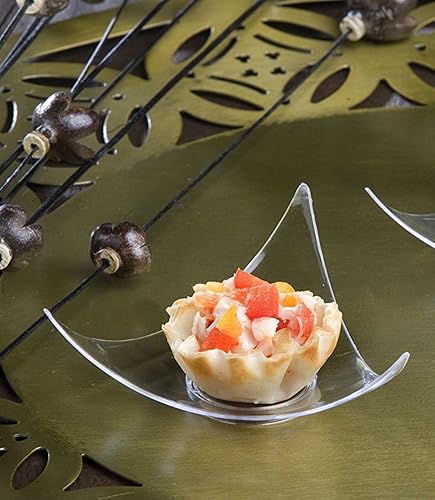 100Mini Triángulo platos de postre de plástico 100estrella fugaz Mini para aperitivos platos pequeños platos de fiesta de cóctel pastel de Sushi