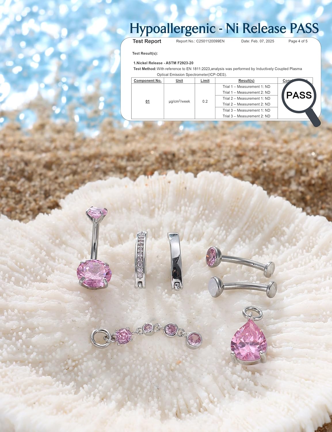 JeryWe 10-12mm Floating Belly Button Ring 𝐃𝐚𝐧𝐠𝐥𝐞 Hypoallergenic Surgical Stainless Steel belly rings for Women CZ Pearl Clicker Navel Piercing Jewelry Pack Navel Rings Body Jewelry - Image 6
