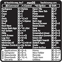 Vista 6 de TEACHUCOMP Adhesivo de atajos de teclado para Mac OS Plus Microsoft Word y Excel (para Mac/MacBook), ayuda de entrenamiento, hoja de trucos, vinilo
