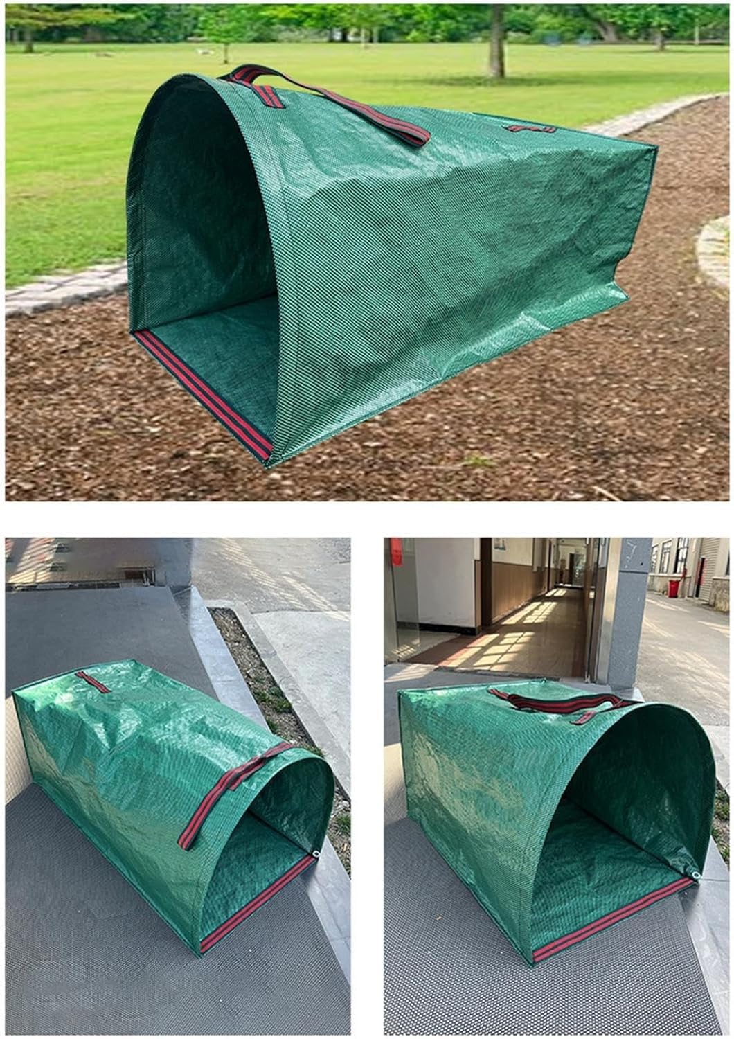 Bolsas para recoger hojas de césped y jardín para limpieza al aire libre, ideal para recoger hojas, desechos y recortes de césped