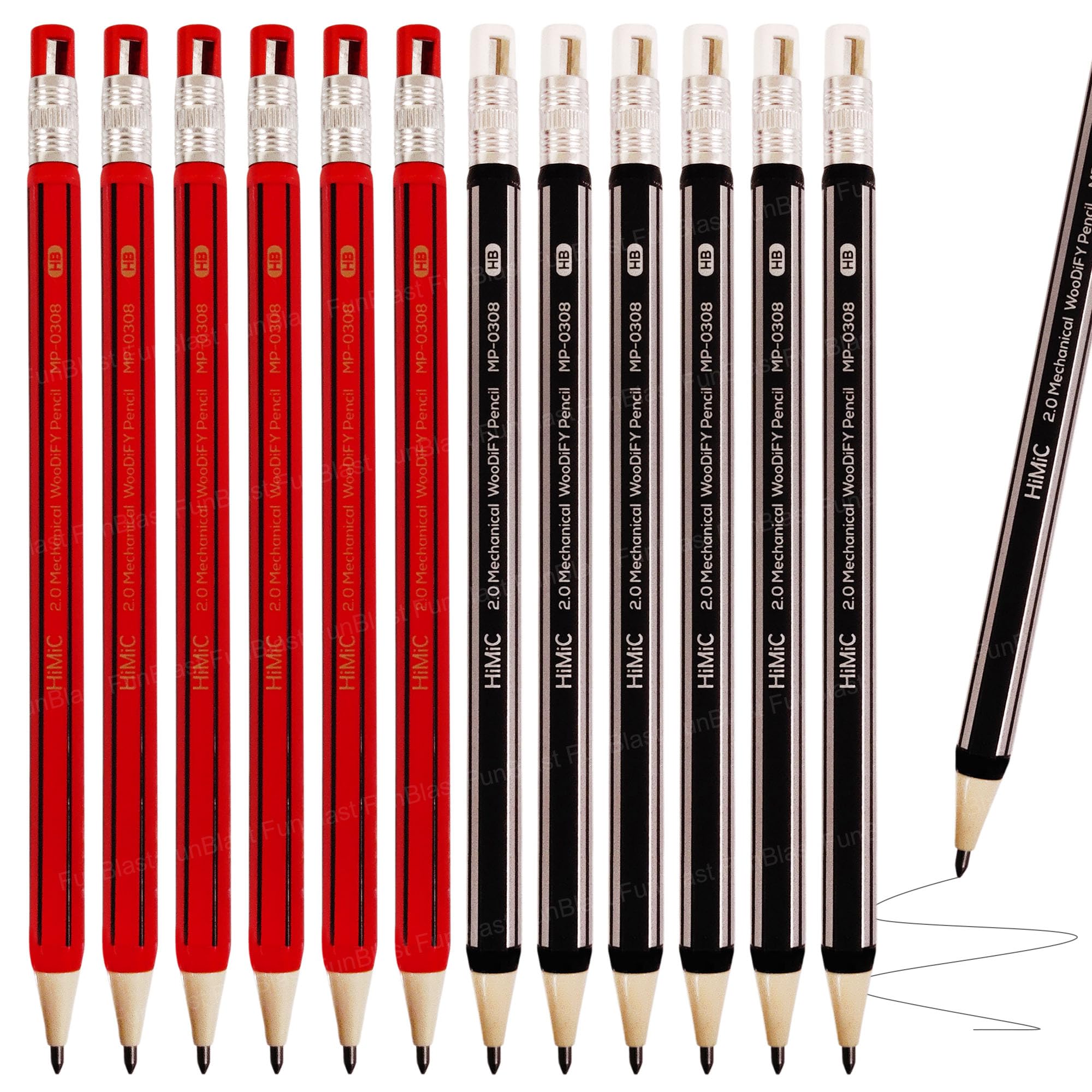 FunBlast Mechanical Pencil with Sharpener for Kids – 12 Pcs Pre-Sharpened Pencils for Kids, Kawaii Pencils for Kid, Cute Pen-Pencil, Return Gift for Children, Pencil for Drawing and Shading-image-30