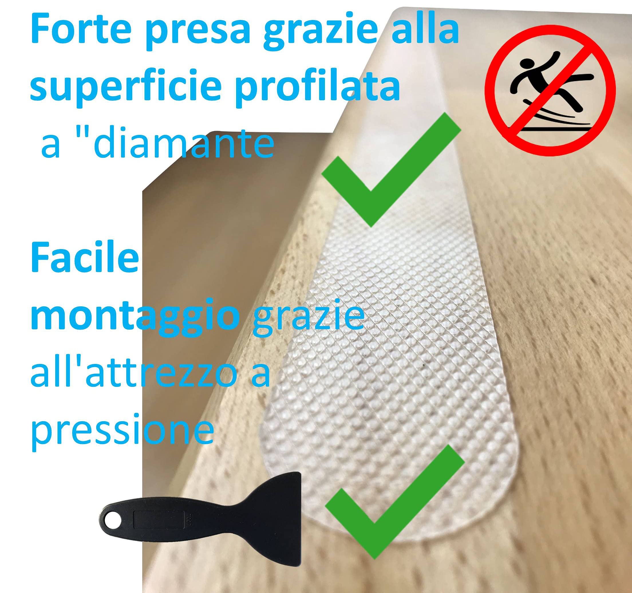 Strisce Antiscivolo Per Scale Cocofy - Fluorescenti, 75x3 Cm, Confezione Da 18 Pezzi - Foto 7