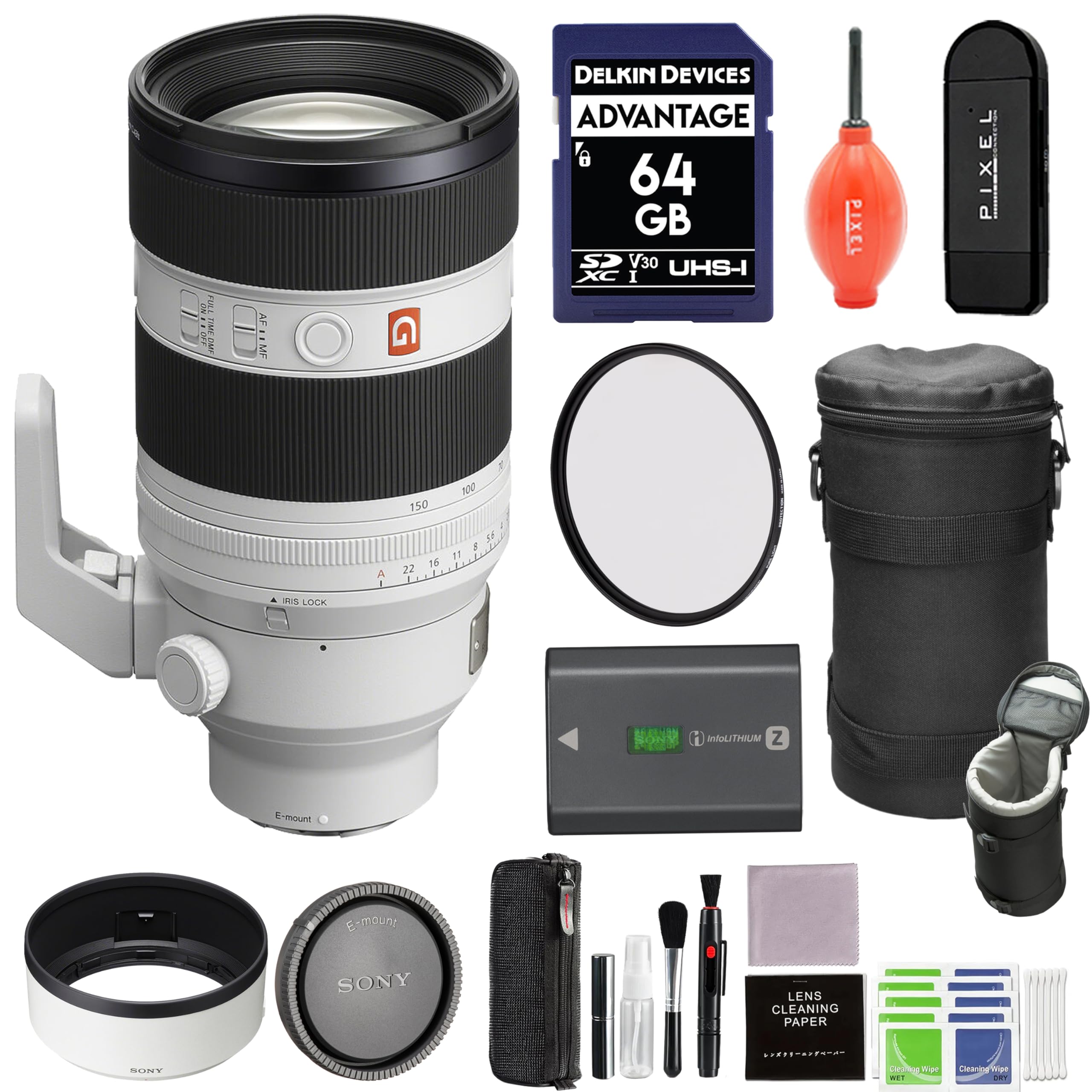 Sony FE 50-150mm f/2 GM Lens for (Sony E) Bundle with 95mm Protection Filter + Extra Battery + Lens Case + More Advanced Accessories | Sony 50-150mm