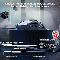 ATTACK SHARK R3PRO Szuperkönnyű Gamer Egér, 46g Magnézium Ötvözet, 8000Hz Vezeték Nélküli, 26000 DPI, Fehér, PC/Mac 8