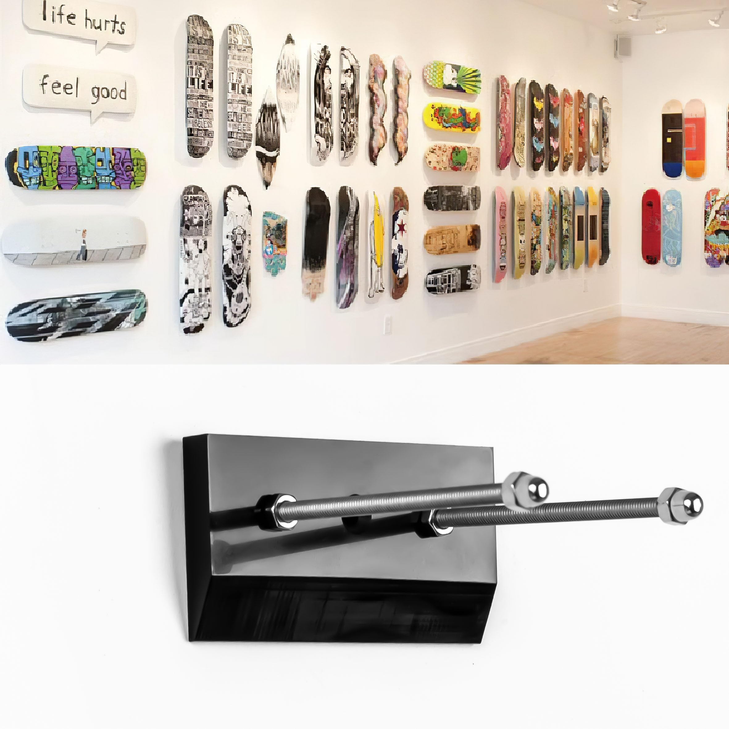 Wall 4 Skate Rack, Colgador De Patines, Soporte, Soporte Para Múltiples Patinetas, Rack Para Patinadores, Soporte De Madera, Regalo Para Patinadores, Sk8, Equipo De Skate, Skate - España
