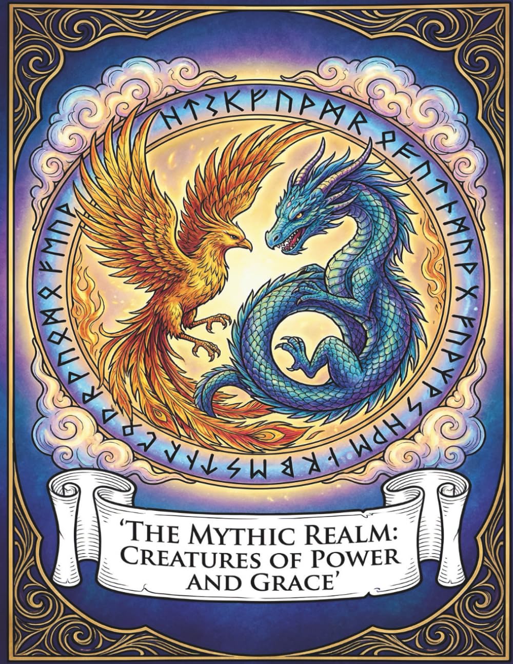 The Mythic Realm: Creatures of Power and Grace: 30 Legendary Beasts from Ancient Myths to Awaken and Colour.