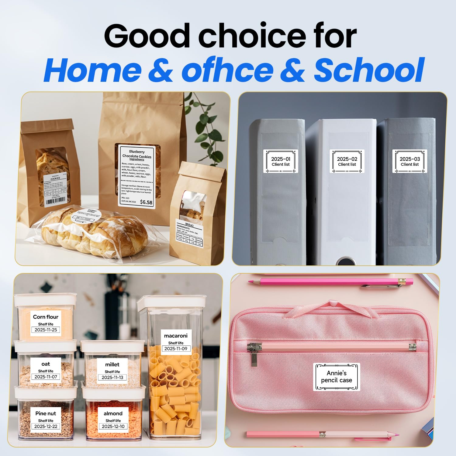 Phomemo M221 Etichettatrice Termiche Bluetooth, Set di Etichettatrice Portatile per piccole imprese, casa, scuola, Stampante Etichette Adesive con 3 rotoli di etichette e 1 borsa portatile, Grigio