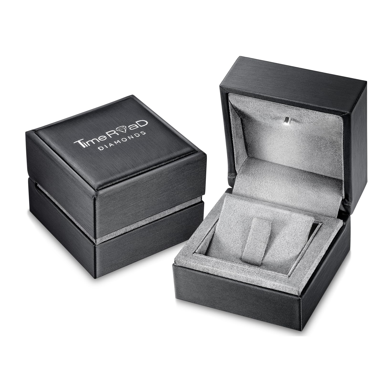 Time RoaD Anillo Mujer Cruzado con Diamantes Oro Blanco 9K de 375 ml - Diseño Ergonómico y Ajuste Perfecto DIA00043 - Ideal para Compromiso - Pedida - Alianza - Promesa - Anillos Mujer