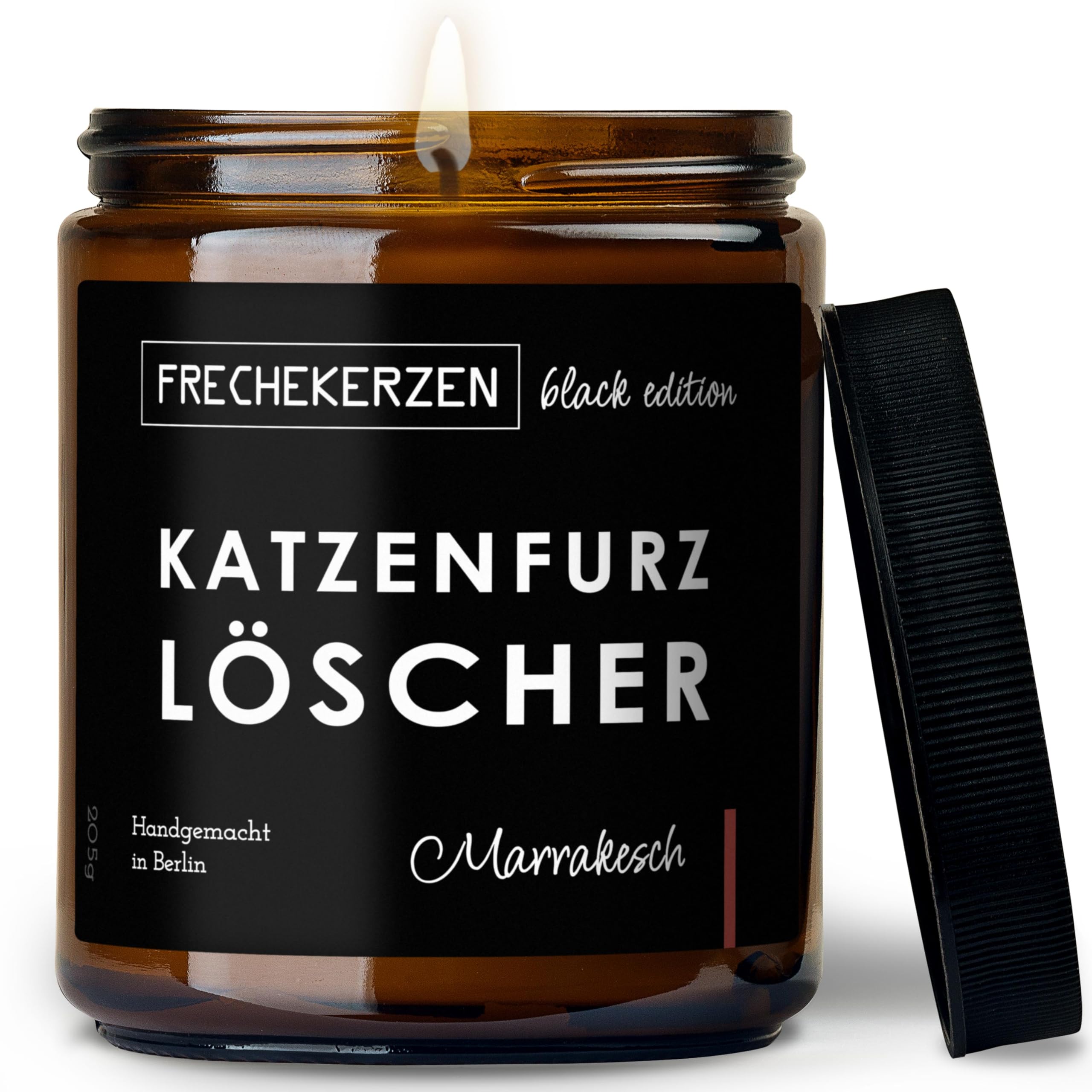 Lustige Duftkerze mit Spruch für Katzen Besitzer & Liebhaber | Handgemacht aus Sojawachs | In Geschenkbox | Valentinstag Geburtstagsgeschenk Gastgeschenk Katzenhalter Cat Lovers |Marrakesch