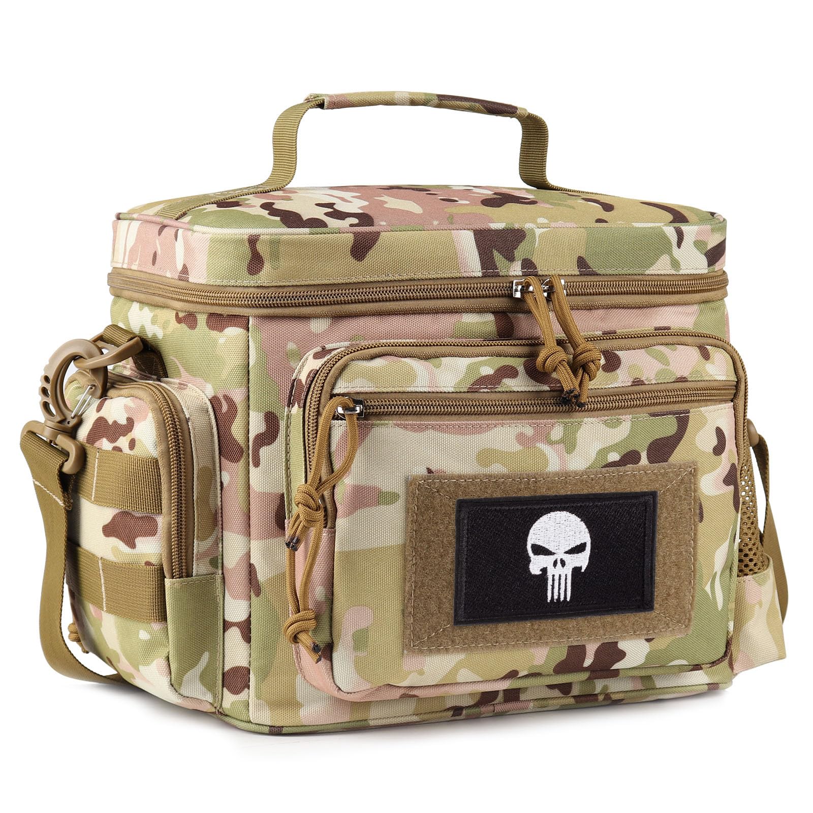 Sac Repas Homme – Sac Isotherme Tactique avec Système Molle, Étanche et Anti-Fuite, Glacière Isolante pour Adultes, Femmes ou Hommes, avec Bandoulière Réglable