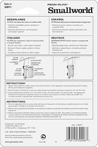 Miniatura 8 de Penn-Plax Small World SWF1C - Cartuchos de repuesto para medios de filtro de acuario (paquete de 2) - Seguro para instalaciones de agua dulce y