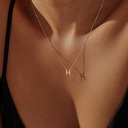 Miniatura 4 de Hayopi Initial Necklaces for Women,Dainty Gold Plated Letter Necklace Name Personalized Monogram Pendant Necklace Simple Cute Initial Necklace