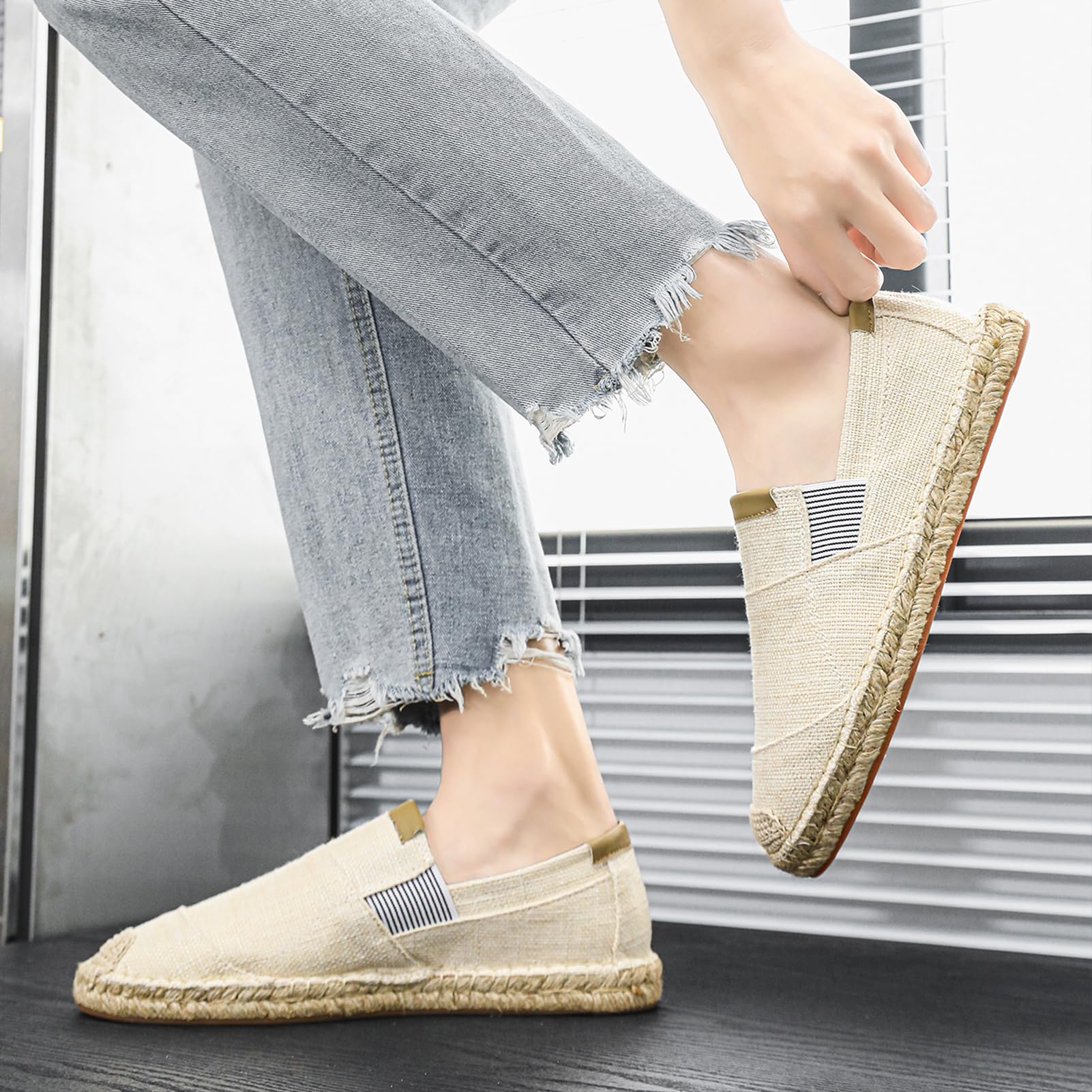 Alexis Leroy Espadrilles classico espadrilles da uomo pantofole piatte