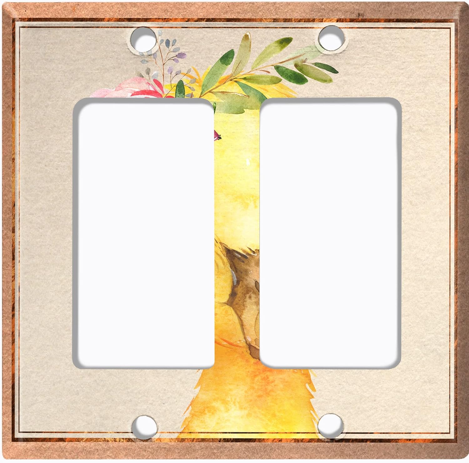 Metal Light Switch Plate Cover Cute Baby Animal Yellow Duck ANM045
