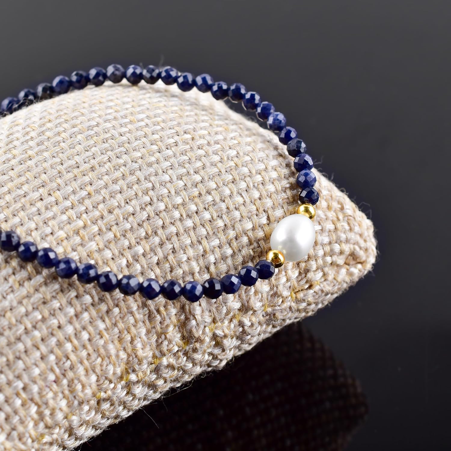 InfinityGemsArt Natural Gemstone Gold Bracelet For Women, Birthstone Crystal Stone With Freshwater Pearl Beaded Jewelry, Gold Plated Chain 8 Inch