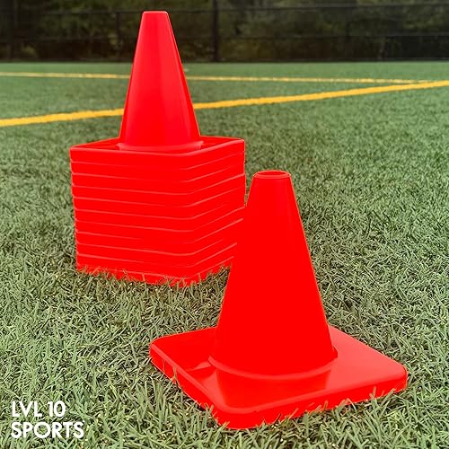 Miniatura 3 de LVL10 Pro Training Cones - 6" Soccer Training Cones for Sports - for Basketball, Football, Basketball and Agility Drills - Soccer Field Markers That