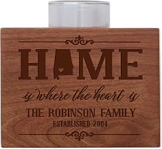 LifeSong Milestones Personalized Classic Southeast Region Family Name Heartwarming Established Date - Beautiful Votive Candle Holder Cozy Housewarming Gift for New Homeowners 3.75”x5” (Alabama)