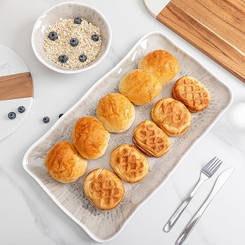 Miniatura 7 de ZAROCRUS Juego de 2 cuencos de melamina para servir ensaladas grandes de 12 x 4 pulgadas, cuencos de frutas, cuencos para mezclar, cuencos para