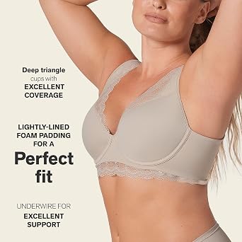 Leonisa - Lace Profile Full Coverage Lightly Lined Lace Bra for Women