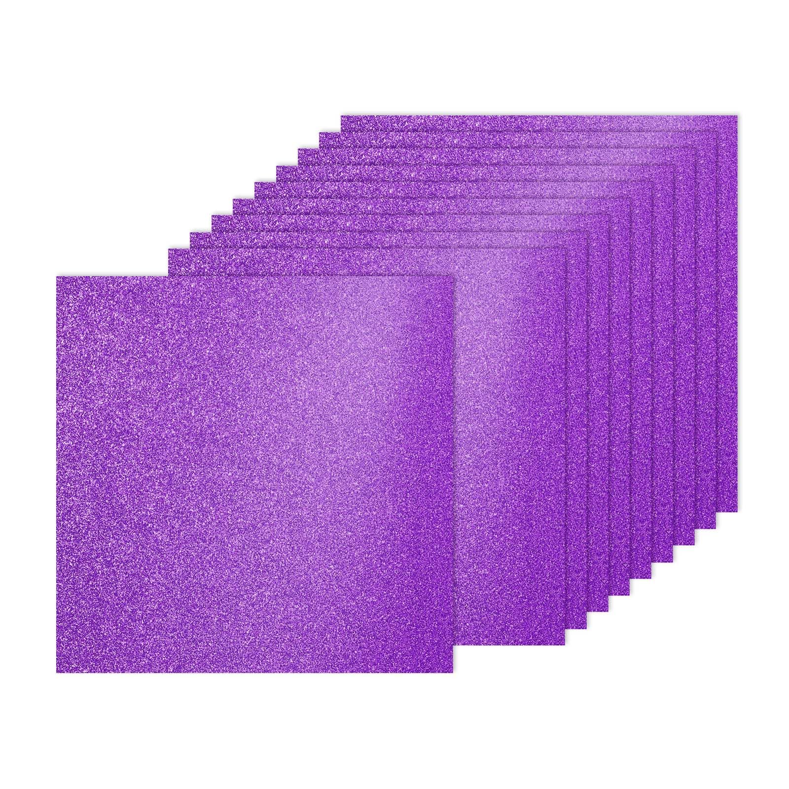PATIKIL 20Sheets Purple Glitter Cardstock, 12x12In Glitter Paper Card Stock Shiny Scrapbook 250gsm Sparkly Paper Large Shimmer for Crafts Scrapbook DIY Art Wedding Party