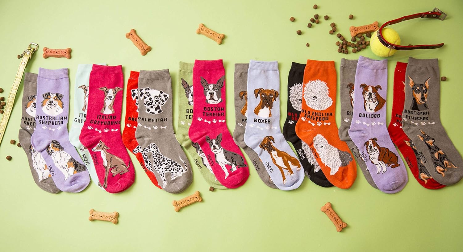 Foozys Unisex Crew Socks | Canine/Dog Collection | Bulldog - Image 3