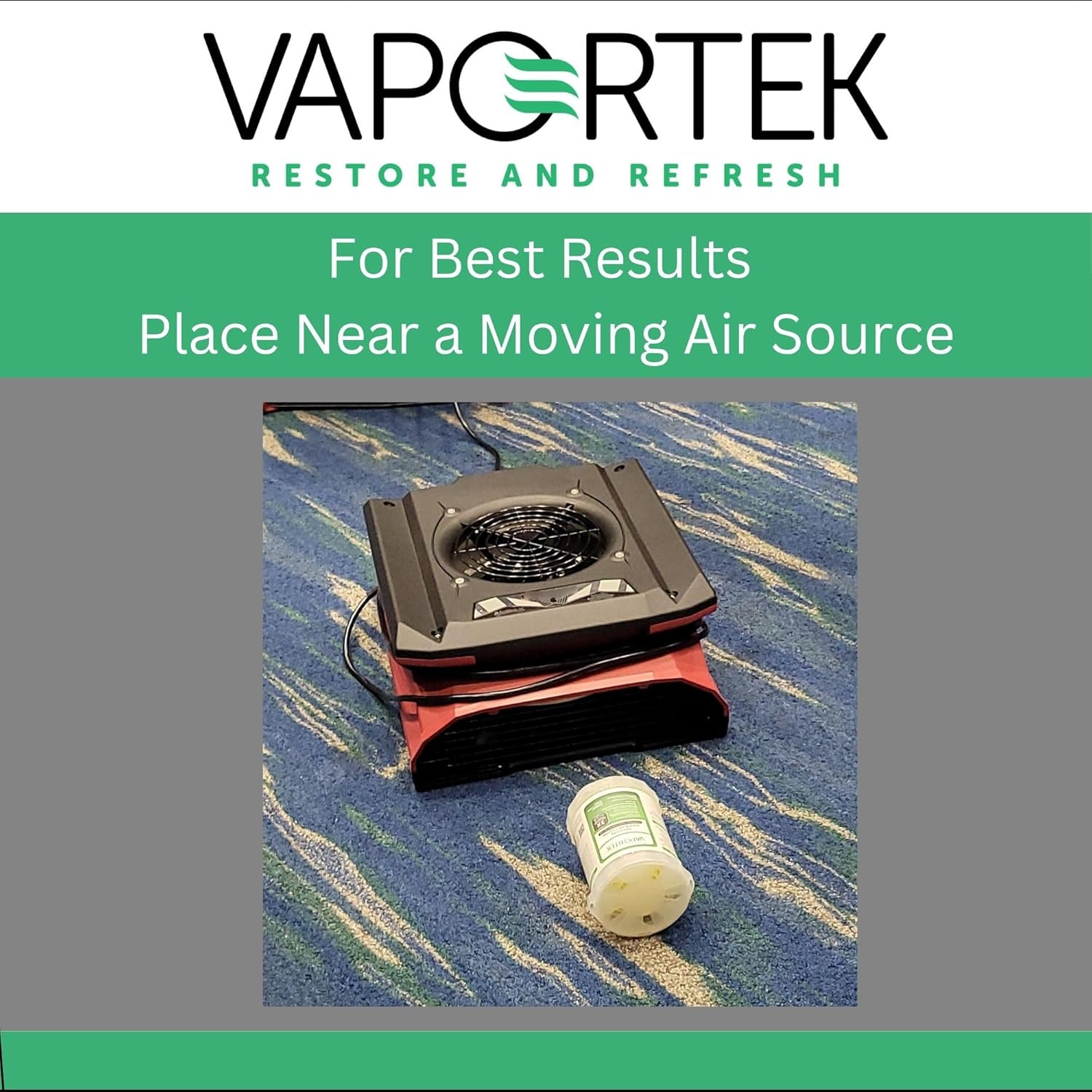 Vaportek Heavy Duty Odor Neutralizer Stand Alone Cartridge, HDSA 2.0, Odor Removal for Home, Office, Basements, Garages and More, 3X Industrial Fragrance