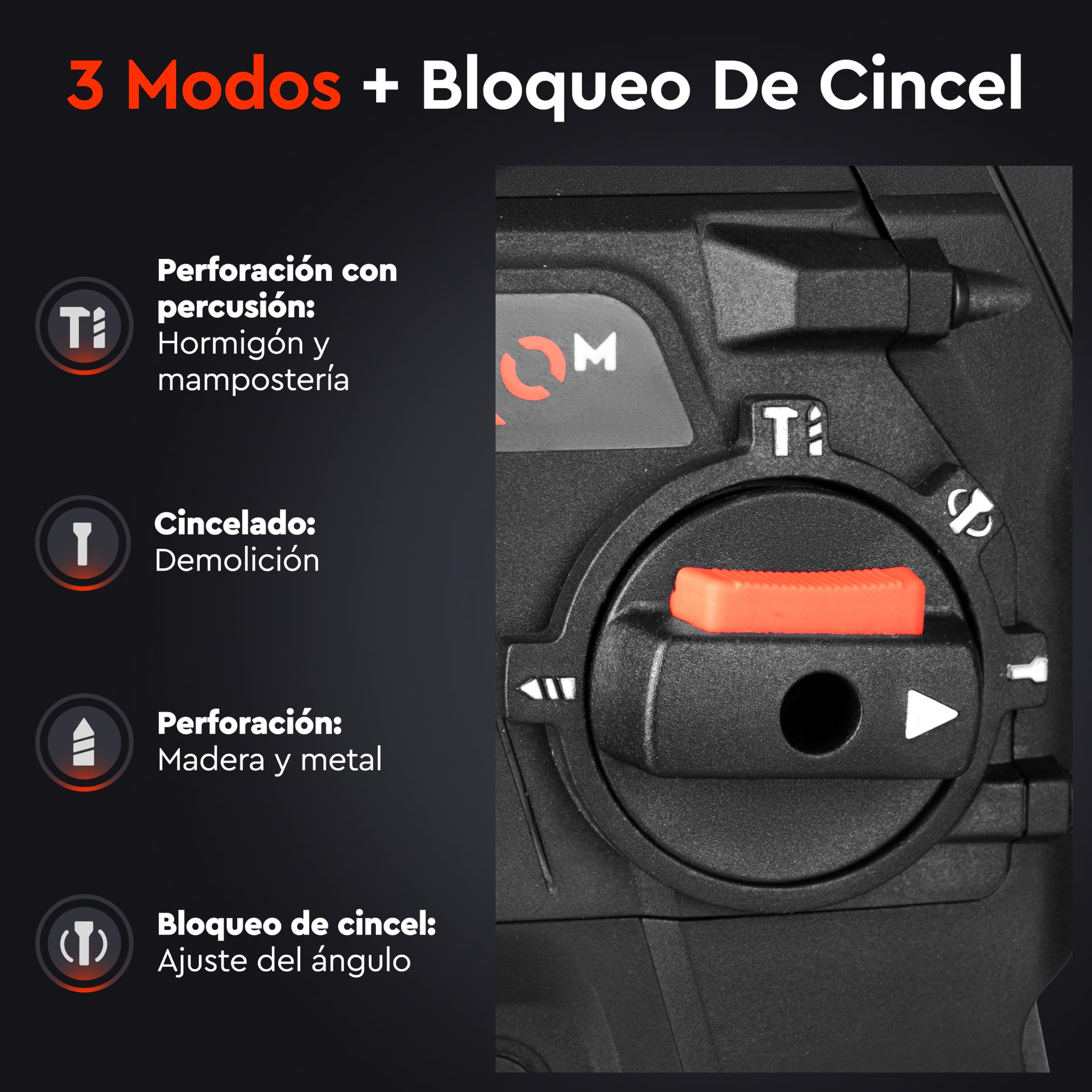 Martillo Perforador SDS Plus 20V Brushless con Batería 4Ah y Cargador, 4J, Ø26 mm Hormigón Armado, Antivibración, Protección Antirretroceso, DHR-203 BCX