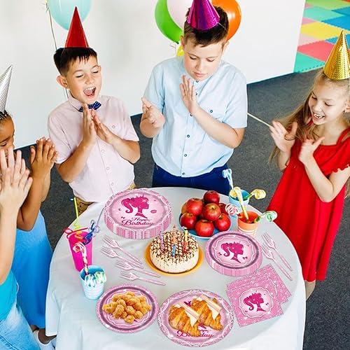 Miniatura 9 de Juego de vajilla de 96 piezas de platos y servilletas de sirena, suministros para fiesta de cumpleaños de sirena, decoración de fiesta de cumpleaños