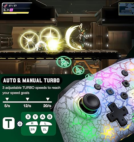 Miniatura 3 de Controlador de interruptor inalámbrico para Nintendo SwitchLiteOLED, controlador de interruptor con una sensación táctil del mouse en los botones