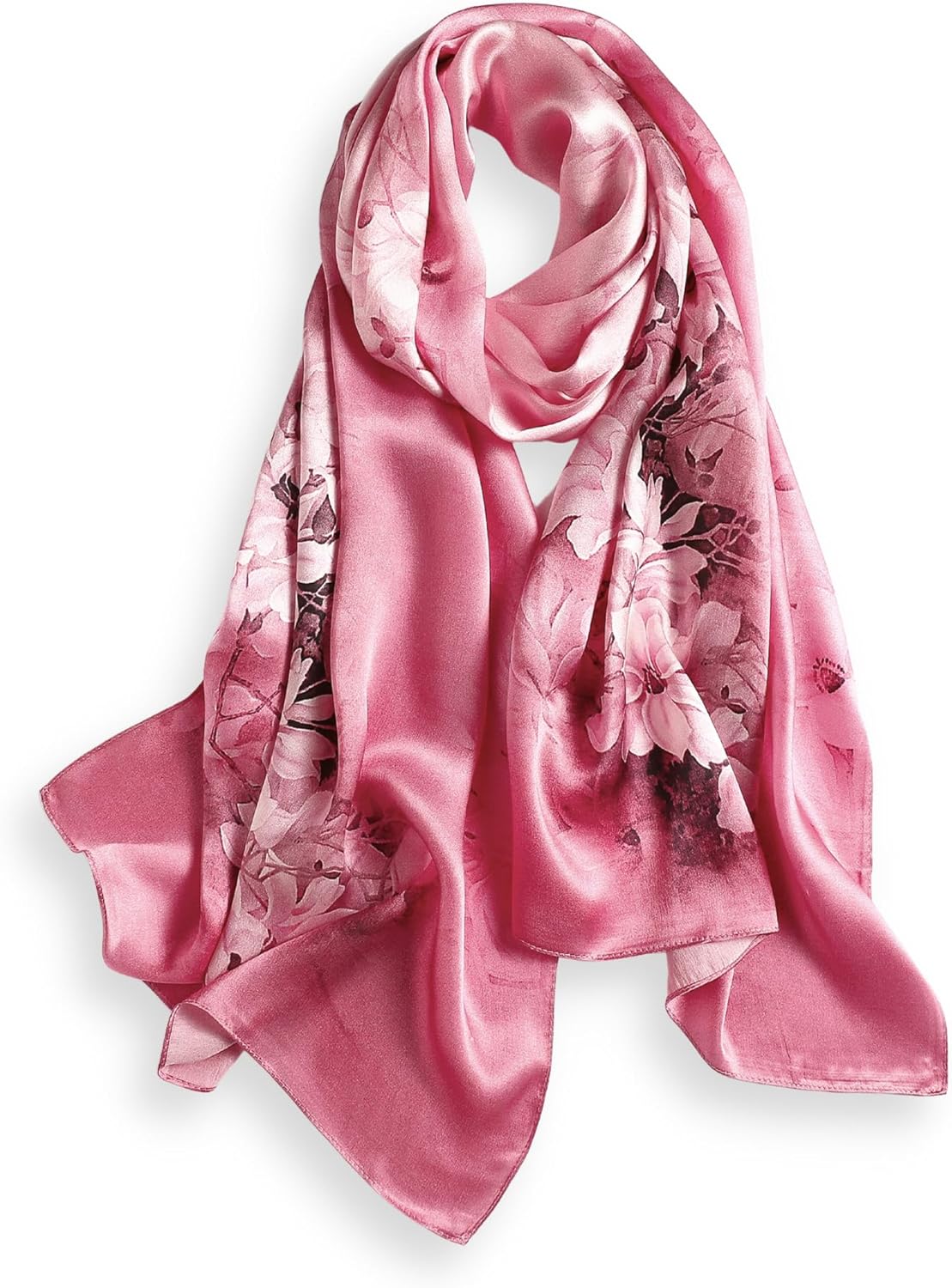 PoeticEHome 100% Mulberry Silk Long Scarf Wrap - Women's Large Oblong Sunscreen Shawl with Gift Packaging