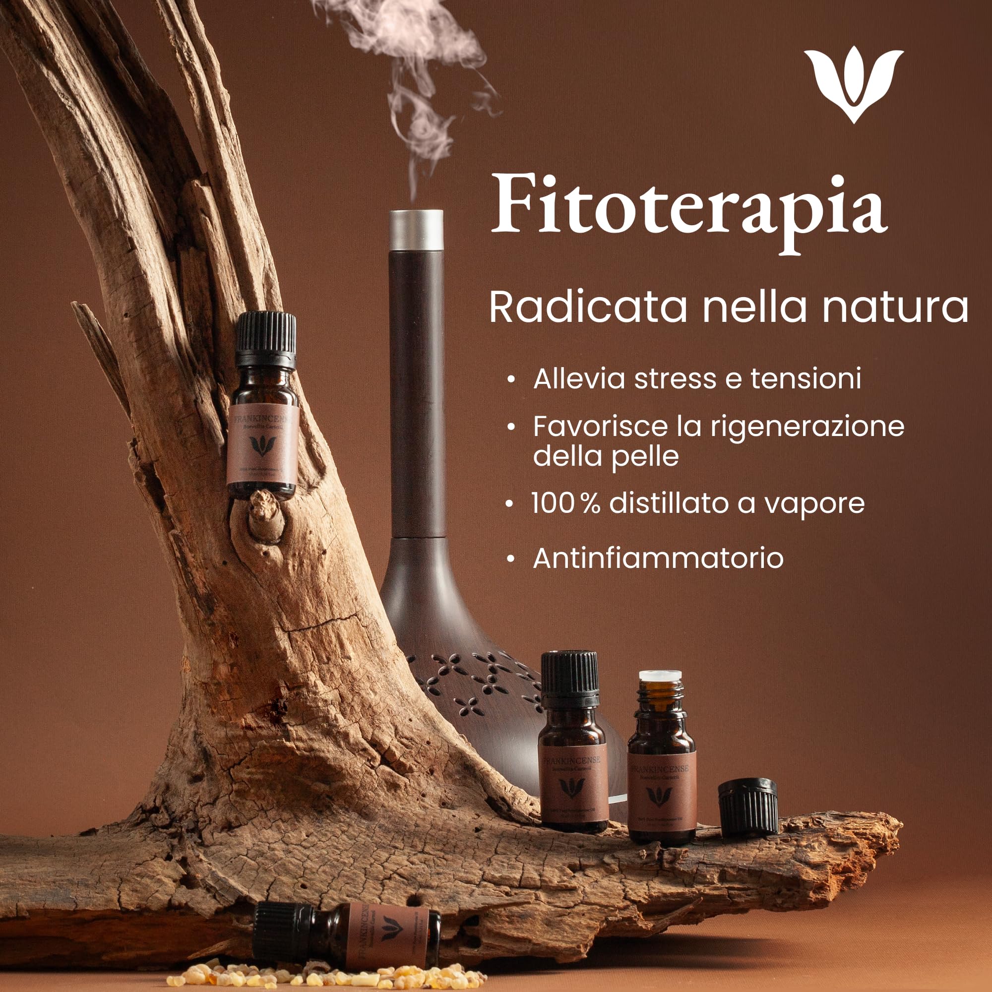 Olio Essenziale Incenso - Puro al 100%, 10ml di Incenso | Naturale Distillato a Vapore Essenziale per il Viso, Olio Per Diffusore Ambiente