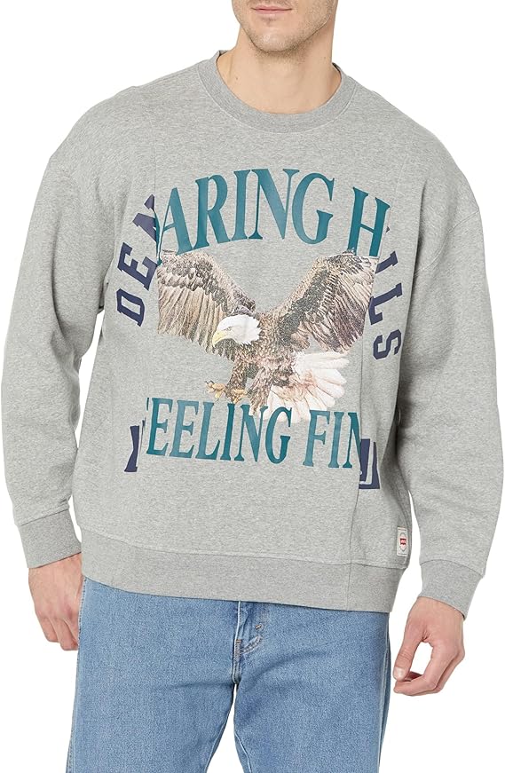 Levi's® Found Parts Crew Found Mid Tone Grey Heather Color