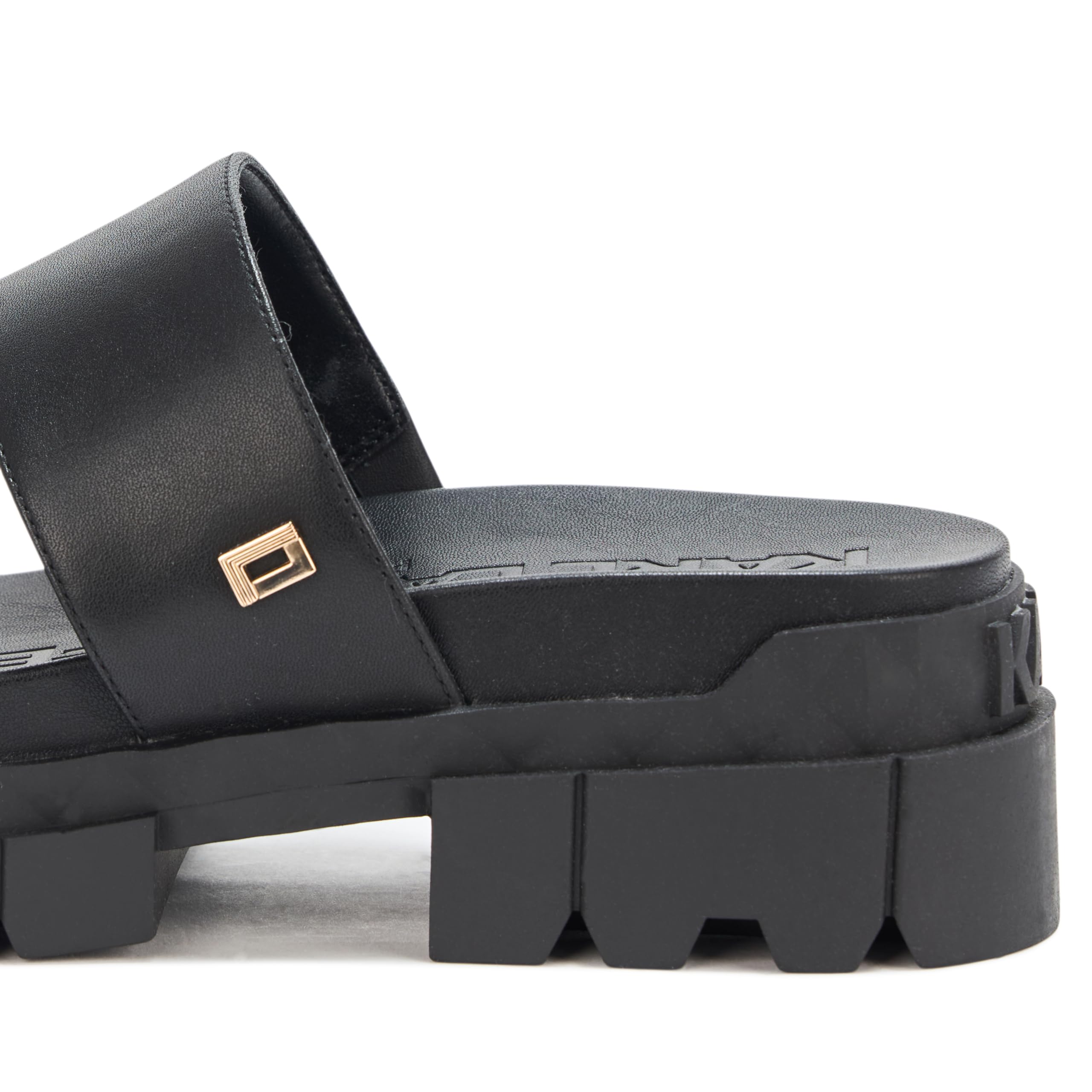 KARL LAGERFELD Damen Everyday Cushioned Insole Lacara-Lug Slide Sandalen mit Absatz